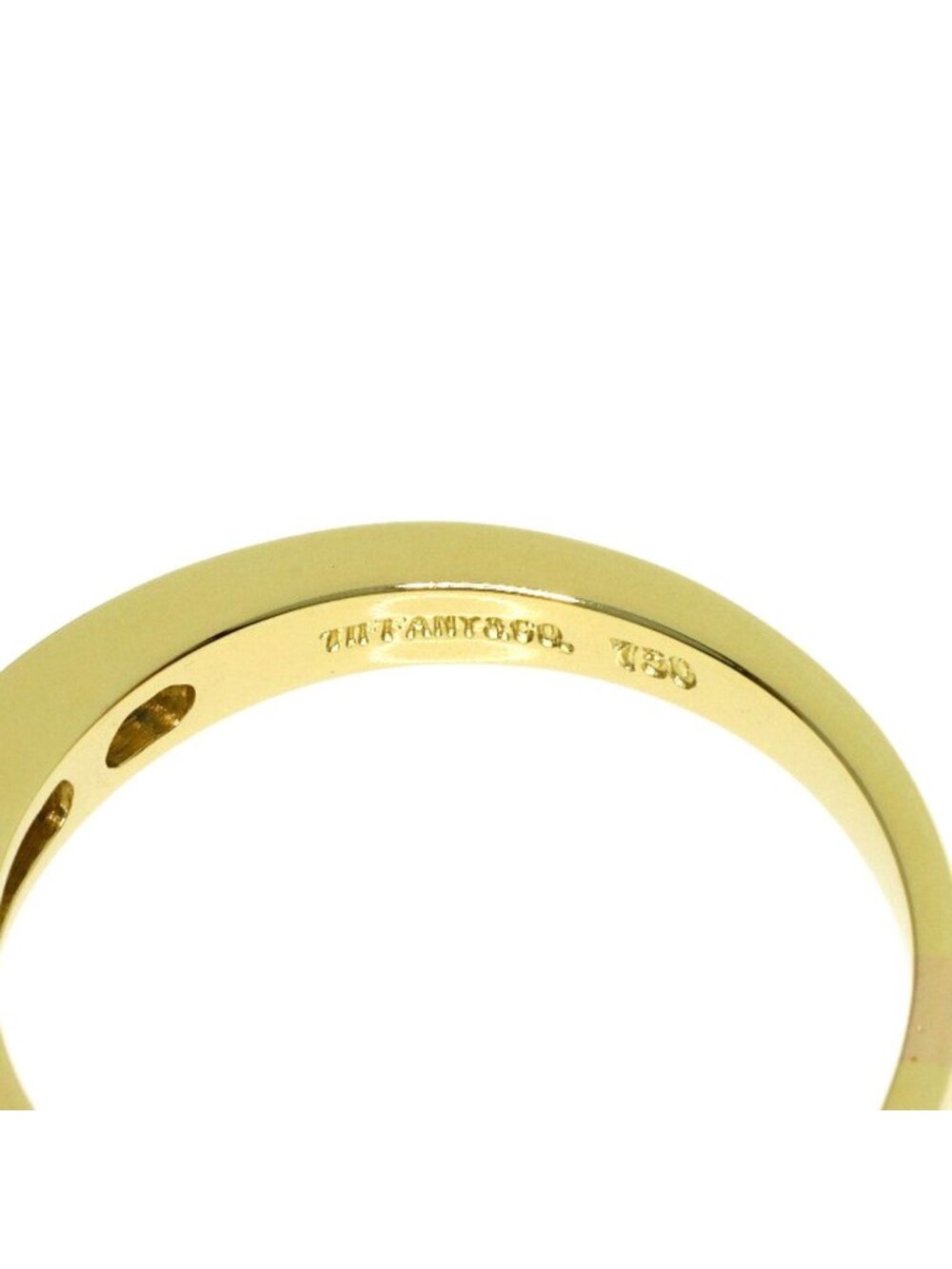 Tiffany & Co Half Eternity Sapphire Diamond Ring 18k Yellow Gold - Picture 6 of 11